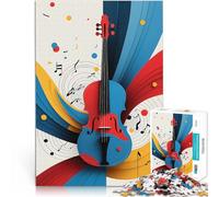 Puzzles pour Adultes de 2000 pièces Art Musical du Violon Jeux éducatifs Décoration d'intérieur décoration Murale 70x100cm