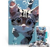 Puzzles pour Adultes de 2000 pièces Chat Mignon Qui Plonge Séjour Anti-Stress pour Tuer Le Temps décoration Murale 70x100cm