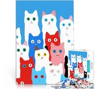 Puzzles pour Adultes de 2000 pièces Chats Difficile à réaliser mais Amusant et Humoristique Jouets de décoration pour la Maison 70x100cm