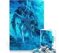 Puzzles pour Adultes de 2000 pièces Chevalier dans la Brume Bleue Analyse et logique Renforcer l'amour Entre Les Couples 70x100cm