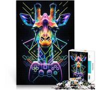 Puzzles pour Adultes de 2000 pièces Girafe néon Cool Gamer pour Le Jeu éducatif Challenge Toy Idées Cadeaux 70x100cm