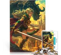 Puzzles pour Adultes de 2000 pièces Guerrier Elfe Dragon Compétition de Vitesse Manuelle Améliorer la mémoire 70x100cm