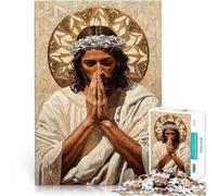 Puzzles pour Adultes de 2000 pièces Jésus en prière Jouet éducatif d'apprentissage Car C'est Un pour Toute la Famille 70x100cm