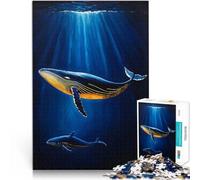 Puzzles pour Adultes de 2000 pièces Peinture de Baleine à Bosse et de Son baleineau Jouets éducatifs Jeu de défi Unique 70x100cm
