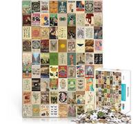 Puzzles pour Adultes de 2000 pièces Peinture de Collage d'art rétro Jouets éducatifs Liste de souhaits avec Le Père Noël 70x100cm