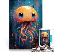 Puzzles pour Adultes de 2000 pièces Peinture de méduse Mignonne Difficile et défi Activités Amusantes à la Maison, Cadeaux d'anniversaire, Cadeaux de Voyage, 70x100cm