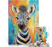 Puzzles pour Adultes de 2000 pièces Peinture de zèbre Souriant Jouets Jeux éducatifs Soulagement du Stress Une œuvre d'art 70x100cm