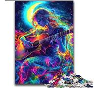 Puzzles pour Adultes de 2000 pièces représentant Une Fille Jouant de la Guitare Stimulez Votre Cerveau Jouets addictifs pour cultiver la Patience Décoration Parfaite (70x100cm)