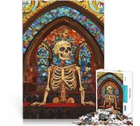 Puzzles pour Adultes de 2000 pièces Squelette dans l'église Jouets de Divertissement Familial Jeu de défi Unique 70x100cm