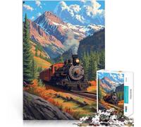 Puzzles pour Adultes de 2000 pièces Train Locomotive rétro pour Le Jeu éducatif Challenge Toy Bon Cadeau 70x100cm