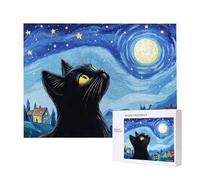 Puzzles pour Adultes de 3000 pièces, Puzzles deCiel étoilé Chats, pour Adulte Puzzle Classique et à partir de 14 Ans Junior, Puzzle Familiaux de Divertissement à Domicile Cadeau 122x80cm e-848