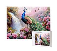 Puzzles pour Adultes de 3000 pièces, Puzzles deFleurs de Pivoine Paon, pour Adulte Puzzle Classique et à partir de 14 Ans Junior, Puzzle Familiaux de Divertissement à Domicile Cadeau 122x80cm e-528