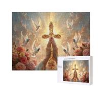 Puzzles pour Adultes de 3000 pièces, Puzzles Dela Croix La Colombe Blanche, pour Adulte Puzzle Classique et à partir de 14 Ans Junior, Puzzle Familiaux de Divertissement à Domicile 122x80cm e-736