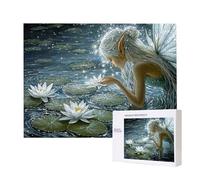 Puzzles pour Adultes de 3000 pièces, Puzzles deNénuphars Elfes, pour Adulte Puzzle Classique et à partir de 14 Ans Junior, Puzzle Familiaux de Divertissement à Domicile Cadeau 122x80cm e-753