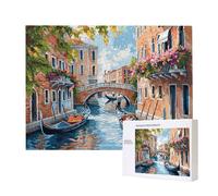 Puzzles pour Adultes de 3000 pièces, Puzzles deVenise paysages, pour Adulte Puzzle Classique et à partir de 14 Ans Junior, Puzzle Familiaux de Divertissement à Domicile Cadeau 122x80cm e-793