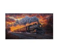 Puzzles pour Adultes de 408 pièces, Puzzles de Train, pour Adulte Puzzle Classique et à partir de 14 Ans Junior, Puzzle Familiaux de Divertissement à Domicile Cadeau 59.3x22.8cm l-517