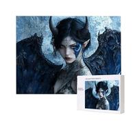 Puzzles pour Adultes de 500 pièces, Puzzles deAnge Noir, pour Adulte Puzzle Classique et à partir de 14 Ans Junior, Puzzle Familiaux de Divertissement à Domicile Cadeau 52x38cm e-278