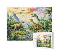 Puzzles pour Adultes de 500 pièces, Puzzles deDinosaures, pour Adulte Puzzle Classique et à partir de 14 Ans Junior, Puzzle Familiaux de Divertissement à Domicile Cadeau 52x38cm e-431