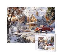 Puzzles pour Adultes de 500 pièces, Puzzles deFerme Camion, pour Adulte Puzzle Classique et à partir de 14 Ans Junior, Puzzle Familiaux de Divertissement à Domicile Cadeau 52x38cm e-556
