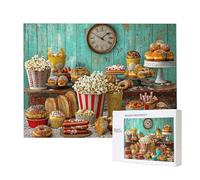 Puzzles pour Adultes de 500 pièces, Puzzles deFête gastronomie, pour Adulte Puzzle Classique et à partir de 14 Ans Junior, Puzzle Familiaux de Divertissement à Domicile Cadeau 52x38cm e-598