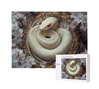 Puzzles pour Adultes de 500 pièces, Puzzles deFleurs de Cerisier Serpent, pour Adulte Puzzle Classique et à partir de 14 Ans Junior, Puzzle Familiaux de Divertissement à Domicile Cadeau 52x38cm e-906