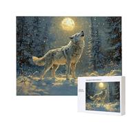 Puzzles pour Adultes de 500 pièces, Puzzles deForêt Loup, pour Adulte Puzzle Classique et à partir de 14 Ans Junior, Puzzle Familiaux de Divertissement à Domicile Cadeau 52x38cm e-654