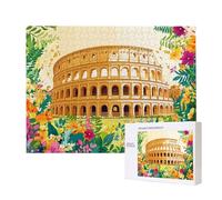 Puzzles pour Adultes de 500 pièces, Puzzles DELE Colisée de Rome, pour Adulte Puzzle Classique et à partir de 14 Ans Junior, Puzzle Familiaux de Divertissement à Domicile Cadeau 52x38cm e-468