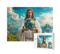 Puzzles pour Adultes de 500 pièces, Puzzles deTerre Jésus, pour Adulte Puzzle Classique et à partir de 14 Ans Junior, Puzzle Familiaux de Divertissement à Domicile Cadeau 52x38cm e-122