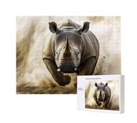 Puzzles pour Adultes de 5000 pièces, Puzzles deAnimaux rhinocéros, pour Adulte Puzzle Classique et à partir de 14 Ans Junior, Puzzle Familiaux de Divertissement à Domicile Cadeau 156x105cm e-171
