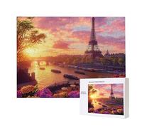 Puzzles pour Adultes de 5000 pièces, Puzzles Dela Tour de Fer de Paris, pour Adulte Puzzle Classique et à partir de 14 Ans Junior, Puzzle Familiaux de Divertissement à Domicile Cadeau 156x105cm e-25