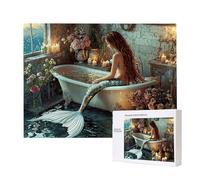 Puzzles pour Adultes de 5000 pièces, Puzzles deSirène Baignoire, pour Adulte Puzzle Classique et à partir de 14 Ans Junior, Puzzle Familiaux de Divertissement à Domicile Cadeau 156x105cm e-516