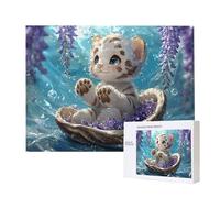 Puzzles pour Adultes de 5000 pièces, Puzzles deTigre Fleurs, pour Adulte Puzzle Classique et à partir de 14 Ans Junior, Puzzle Familiaux de Divertissement à Domicile Cadeau 156x105cm e-308