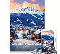 Puzzles pour Adultes de la Station de Ski Whistler Blackcomb, 1000 pièces, Puzzle stratégique, réflexion, évasion, Assemblage précis, (38x26cm)