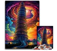 Puzzles pour Adultes de la Tour penchée de Pise Italie 1000 pièces. Puzzles impossibles pour Adultes pour Les Amoureux du Voyage et Les Couples. Jouet Stimulant 1000 pièces (38 x 26 cm).