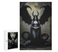 Puzzles pour Adultes Demonic Lilith, Dark Angel with Dragon Wings Puzzles pour Adultes - Jouets À Monter Soi-même, Amusants Et Originaux - Cadeaux Uniques pour Un Anniversaire Ou Noël 1000 PCS