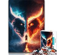 Puzzles pour Adultes Démons de l'enfer 1000 pièces, Jeu éducatif pour Anniversaire et Noël, à partir de 14 Ans, 26x38cm