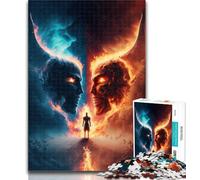 Puzzles pour Adultes Démons de l'enfer 1000 pièces Puzzles pour Adultes et Adolescents, avec des pièces entièrement emboîtables de Formes aléatoires pour Les Enfants de 14 Ans et Plus 26x38cm