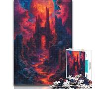 Puzzles pour Adultes Démons Enfer Puzzles pour Adultes 1000 pièces, Jeu Familial Cadeaux d'anniversaire Défi Haute Difficulté 50x75cm