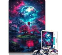 Puzzles pour Adultes Dengta Under The Blood Moon 1000 pièces, Puzzles pour Adultes et Adolescents, Jeu Familial, Cadeaux d'anniversaire Défi Haute difficulté 26x38cm