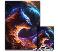 Puzzles pour Adultes, Dieu Chat de l'univers, 1000 pièces, Jeu Familial interactif, décoration d'intérieur, Cadeau Casse-tête, 26x38cm