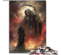 Puzzles pour Adultes Dieu de la Mort, Anti-Stress, défi Difficile, Cadeaux du Père Noël Secret pour Les 14 Ans et Plus (Taille 26x38cm)