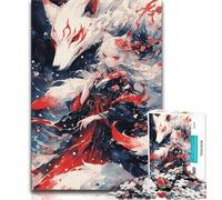 Puzzles pour Adultes Dieu des Renards Puzzles pour Adultes 1000 Jouets éducatifs et éducatifs Jeux en Famille Cadeau d'anniversaire Cadeaux (50x75cm)