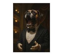 Puzzles pour Adultes Dog in Tuxedo Singing The Opera Puzzles pour Adultes : Jeux Relaxants, Défis Difficiles, Cadeaux d'anniversaire Et Cadeaux Uniques 52x38cm/1000pcs