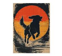Puzzles pour Adultes Dog Silhouette Sunset Puzzles pour Adultes : Jeux Relaxants, Défis Difficiles, Cadeaux d'anniversaire Et Cadeaux Uniques 52x38cm/1000pcs