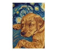 Puzzles pour Adultes Dog Sleeping in Starry Night Style Puzzle pour Adultes - Jeu Manuel - Améliore La Mémoire - Cadeaux d'anniversaire Et Cadeaux Uniques 38x26cm/1000pcs
