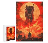 Puzzles pour Adultes Dragon Over Cityscape Puzzle pour Adultes - Jouets Anti-Stress - Une Œuvre d'art - Difficile Et Stimulant 1000 PCS