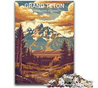 Puzzles pour Adultes du Parc National de Grand Teton, 1000 pièces, pour stimuler Le Cerveau, Jouets addictifs pour cultiver la Patience, Jeu de défi Unique, 1000 pièces (50x75cm)