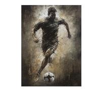 Puzzles pour Adultes Dynamic Soccer Player Art Casse-têtes pour Adolescents, Jeux De Réflexion, Analyse Et Logique, Cadeaux pour Amis Et Famille 52x38cm/1000pcs