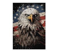 Puzzles pour Adultes Eagle American Flag Puzzle pour Adultes Jeux Relaxants Course De Vitesse Manuelle Cadeau d'anniversaire, Cadeaux, 38x26cm/1000pcs