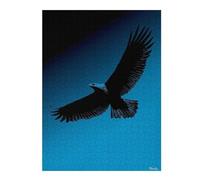 Puzzles pour Adultes Eagle Silhouette - Soaring Freedom on Blue Puzzle pour Adultes À Monter Soi-même, Jouet, Cadeau d'anniversaire, Super Cadeau pour Les Gamers 52x38cm/1000pcs